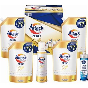 花王 アタックZEROギフト アタックZERO詰替用(770g)×4、アタックZERO(580g)・キュキュットクリア除菌(240ml)×各1 B1139524