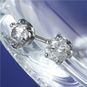 Pt900 ダイヤモンドピアス 計0.2ct一粒ピアス（プラチナ）164463