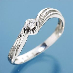 ダイヤリング 指輪 ウェーブリング 15号