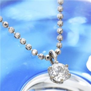 K18ホワイトゴールド0.1ct ダイヤモンドペンダント/ネックレス
