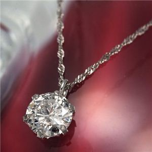 プラチナ 純PT0.6ctダイヤモンドペンダント/ネックレス （プレゼントダイヤモンドペンダント/ネックレスつき） 鑑定付き 229226