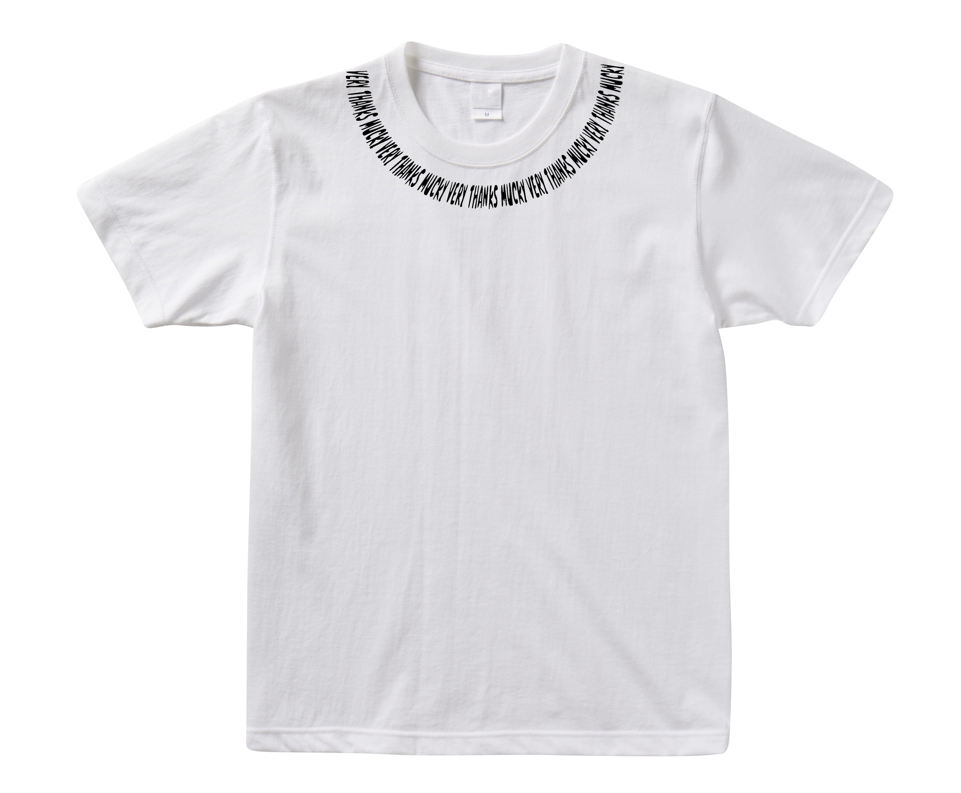 VERY THANKS MUCKY ネックロゴTシャツ　カラー[White]　サイズ[L]