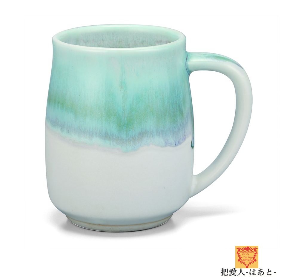 モーニングカップ　会津流紋焼き　【白マット】　陶器　　