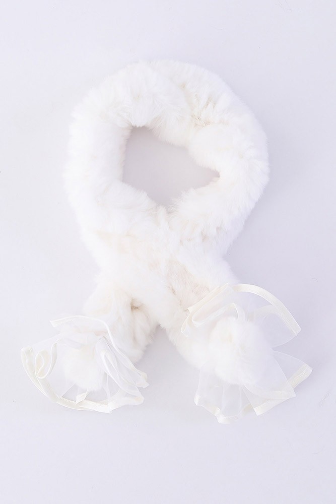 レッキスニッティングマフラー　WHITE