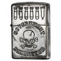 ジッポー(ZIPPO) ユーズド加工 2UDN-SKLGD シルバー スカル