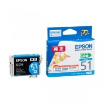 エプソン（EPSON） EP-703A／803A／803AW／903A／903F用インクカートリッジ／小容量タイプ（シアン） ICC51