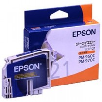 【純正品】 エプソン（EPSON） インクカートリッジ ダークイエロー 型番：ICDY21 単位：1個