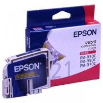 【純正品】 エプソン（EPSON） インクカートリッジ マゼンタ 型番：ICM21 単位：1個