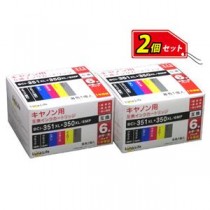 ワールドビジネスサプライ 【Luna Life】 キヤノン（Canon）用 互換インクカートリッジ BCI-351XL+350XL/6MP 6本パック×2 お買得セット