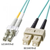 サンワサプライ　OM3光ファイバケーブル　HKB-OM3LCSC-10L