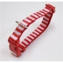 岡野製作所 ストライプカラー #20 レッドホワイト【ペット用品】【首輪】