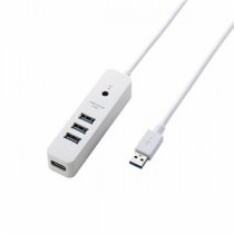 エレコム USB3.0ハブ（4ポートマグネット付き） U3H-T410SWH