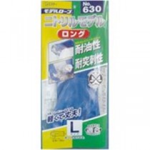 （まとめ）エステー 作業用手袋 ニトリルモデル ロングL No.630【×10セット】