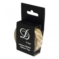 (業務用セット) 和紙マスキングテープD tape／ストライプ／15MM／ゴールド DT15-STRIPE-GD【×20セット】