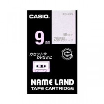 （まとめ） カシオ ネームランド用テープカートリッジ スタンダードテープ 8m XR-9XS 透明 銀文字 1巻8m入 【×3セット】
