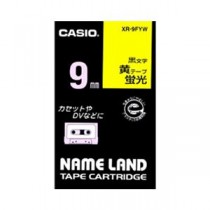 （まとめ） カシオ ネームランド用テープカートリッジ 蛍光テープ 5.5m XR-9FYW 蛍光黄 黒文字 1巻5.5m入 【×3セット】