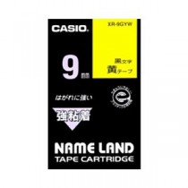 （まとめ） カシオ ネームランド用テープカートリッジ 強粘着テープ 5.5m XR-9GYW 黄 黒文字 1巻5.5m入 【×3セット】