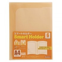 （業務用セット） ビュートンジャパン スマートホルダー A4判タテ型／A3判ヨコ型兼用（6ポケット） NSH-A4-6COR オレンジ 1冊入 【×10セット】