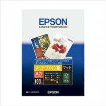 （まとめ） エプソン EPSON純正プリンタ用紙 スーパーファイン紙（マット紙） KA3100SFR 100枚入 【×2セット】
