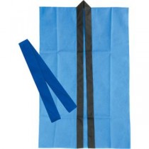 (まとめ)アーテック 不織布製はっぴ/法被 【Jサイズ】 ロング丈 袖なし ハチマキ付き ブルー(青) 【×30セット】