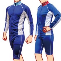 (まとめ)アーテック スイムジャンパーエース 【大 LL/3Lサイズ】 UVカット 色落ち防止加工 長め丈 ブルー(青) 【×5セット】