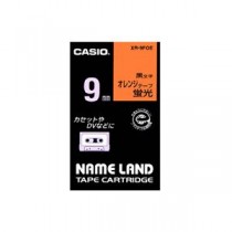 （まとめ） カシオ CASIO ネームランド NAME LAND スタンダードテープ 9mm×5.5m 蛍光オレンジ／黒文字 XR-9FOE 1個 【×5セット】
