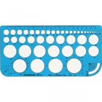 (まとめ) ステッドラー テンプレート 円定規 大 エッジ付 976 01 1枚 【×5セット】