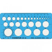 (まとめ) ステッドラー テンプレート 円定規 小 エッジ付 976 02 1枚 【×5セット】