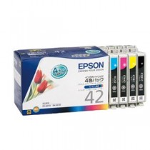 （まとめ） エプソン EPSON インクカートリッジ 4色パック IC4CL42 1箱（4個：各色1個） 【×3セット】