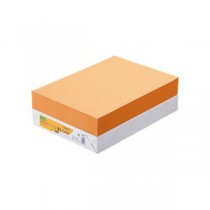 （まとめ） TANOSEE αエコカラーペーパーII A4 オレンジ 1冊（500枚） 【×5セット】