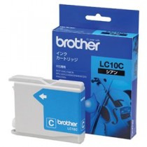 （まとめ） ブラザー BROTHER インクカートリッジ シアン LC10C 1個 【×4セット】