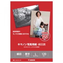 （まとめ） キヤノン Canon 写真用紙・絹目調 印画紙タイプ SG-201L120 L判 1686B002 1冊（120枚） 【×3セット】