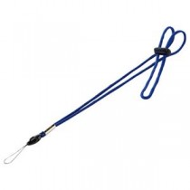 (まとめ) サンワサプライ ネックストラップ 細ひも ブルー DG-ST15BL 1本 【×10セット】