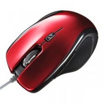 (まとめ) サンワサプライ ブルーテック USB有線 マウス レッド MA-117HR 1個 【×3セット】
