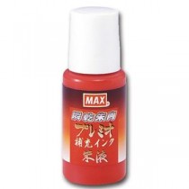 （まとめ） マックス 瞬乾朱肉専用補充インク 朱液プレミオ 18ml SA-18P 1個 【×10セット】