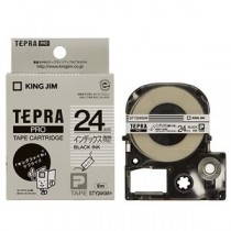 （まとめ） キングジム テプラ PRO テープカートリッジ インデックスラベル 24mm 透明／黒文字 STY24KM 1個 【×4セット】