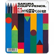(まとめ) サクラクレパス クーピーペンシル 12色(各色1本) 缶入 FY12 1缶 【×10セット】
