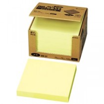 (まとめ) ニチバン ポイントメモ 再生紙 ビジネスパック 75×75mm イエロー MB-2Y 1パック(5冊) 【×5セット】