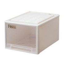 （まとめ） 天馬 Fits フィッツケース クローゼット W390×D530×H300mm カプチーノ L-53CAP 1個 【×2セット】