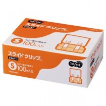 （まとめ） TANOSEE スライドクリップ S シルバー 1箱（100個） 【×2セット】