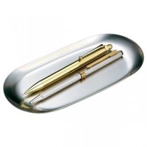 (まとめ) オープン工業 ステンレストレー 小判型 小 W177×D82×H10mm KN-401 1個 【×5セット】