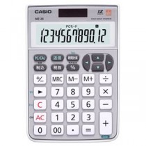 (まとめ) カシオ CASIO テンキー電卓 12桁 ミニナイスサイズ MZ-20-SR-N 1台 【×2セット】