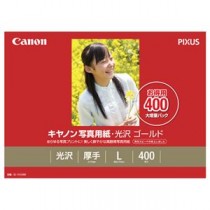（まとめ） キヤノン Canon 写真用紙・光沢 ゴールド 印画紙タイプ GL-101L400 L判 2310B003 1箱（400枚） 【×2セット】