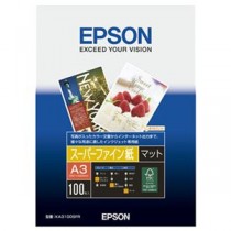 （まとめ） エプソン EPSON スーパーファイン紙 A3 KA3100SFR 1冊（100枚） 【×2セット】