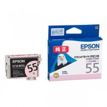 （まとめ） エプソン EPSON インクカートリッジ ビビッドライトマゼンタ ICVLM55 1個 【×4セット】