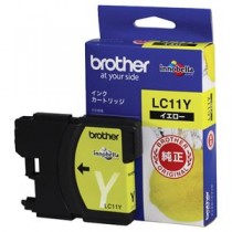 （まとめ） ブラザー BROTHER インクカートリッジ イエロー LC11Y 1個 【×4セット】