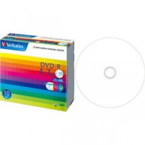 (まとめ) バーベイタム データ用DVD-R 4.7GB ワイドプリンターブル 5mmスリムケース DHR47JP10V1 1パック(10枚) 【×5セット】