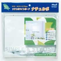（まとめ） マグエックス ソフトホワイトボード ナチュルボ 無地 ヨコ型 215×175mm MSWB-2117NT 1枚 【×5セット】