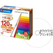 (まとめ) バーベイタム 録画用DVD-RW 120分 ホワイトワイドプリンターブル 5mmスリムケース VHW12NP10V1 1パック(10枚) 【×3セット】
