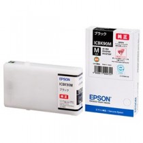（まとめ） エプソン EPSON インクカートリッジ ブラック Mサイズ ICBK90M 1個 【×3セット】